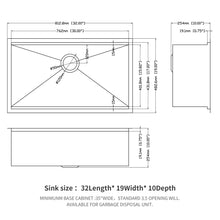 Load image into Gallery viewer, Single Bowl, Undermount Workstation, Kitchen Sink With Accessories