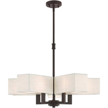 Load image into Gallery viewer, 21'' Five-Light Dimmable Chandelier With Shades - Bronze