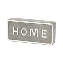 Load image into Gallery viewer, Home Hand Painted Tabletop Sign - Gray / White