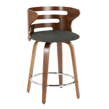Load image into Gallery viewer, Cosini - Mid Century Modern Fixed Height Counter Stool With Footrest With Swivel (Set of 2)