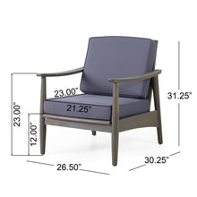 Load image into Gallery viewer, Emmry - Outdoor Acacia Wood Club Chair