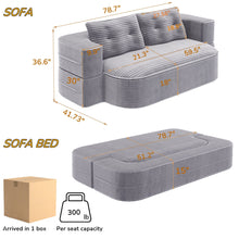 Load image into Gallery viewer, Convertible Floor Sofa Bed With Multi Functional Blanket