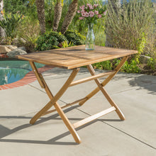 Load image into Gallery viewer, Blissique - Outdoor Foldable Wood Dining Table With Slat Design
