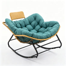 Load image into Gallery viewer, Oversized Papasan Rocking Chair Outdoor With Thick Cushion