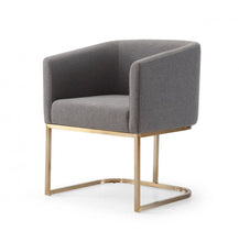 Load image into Gallery viewer, Contemporary Upholstered Fabric Dining Arm Chair - Dark Gray