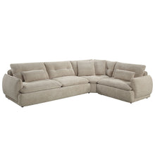 Load image into Gallery viewer, Jonina - Sectional Sofa With 4 Pillows - Beige Chenille