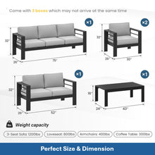 Load image into Gallery viewer, Outdoor Patio Set With All-Weather Thick Cushions