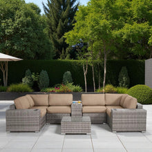 Load image into Gallery viewer, Modern Patio Rattan Sectional Set With Cushions