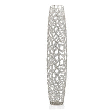 Load image into Gallery viewer, Oval Floor Vase With Faux Crystals (480046) - Silver