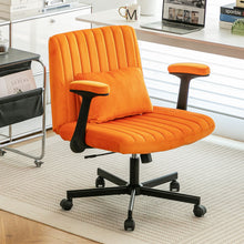 Load image into Gallery viewer, Criss Cross Armrest Office Chair With Wheels