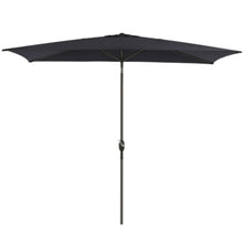 Load image into Gallery viewer, Rectangular Patio Umbrella With Crank Tilt, Polyester UV-Resistant Canopy