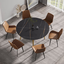 Load image into Gallery viewer, Modern Man-Made Stone Round Dining Table-Position For 6 People