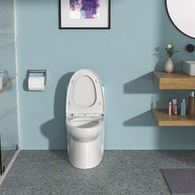 Load image into Gallery viewer, Modern 1 Piece Toilet With Dual Flush And Soft Closing Seat - White