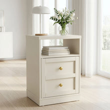 Load image into Gallery viewer, Nightstand With Door & Shelf, 2 Drawer Side Table
