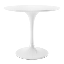 Load image into Gallery viewer, 36" Fiberglass And Metal Dining Table - White