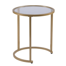 Load image into Gallery viewer, Glass Round Nested Tables (Set of 2) - Gold