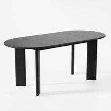 Load image into Gallery viewer, 66" Solid Wood Oval Dining Table - Black