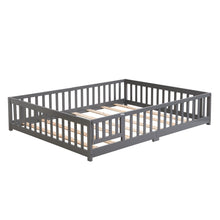 Load image into Gallery viewer, Solid Floor Bed With Door And Fence For Children