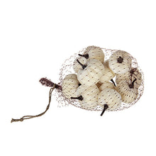 Load image into Gallery viewer, Velvety Pumpkin In Mesh Bag, Bag / 12, For Holiday Harvest Festival Fall Festival & Thanksgiving (Set of 4) - White