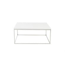 Load image into Gallery viewer, Metal Square Coffee Table - White And Silver