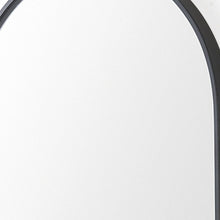 Load image into Gallery viewer, 40" Metal Arch Framed Accent Mirror With Shelf - Black