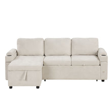 Load image into Gallery viewer, Convertible L Shaped Sofa Couch With Storage, Cup Holders, USB Ports