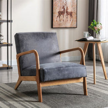 Load image into Gallery viewer, Classic Mid-Century Modern Accent Chairs, Open Framed Armchair With Cushioning