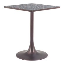 Load image into Gallery viewer, 24" Steel Pedestal Base Square Dining Table - Black