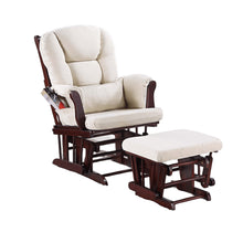 Load image into Gallery viewer, Upholstered Glider Chair With Ottoman
