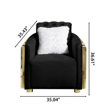 Load image into Gallery viewer, Accent Chair With Button Tufted Diamond Grid & 1 Pillow For Living Room