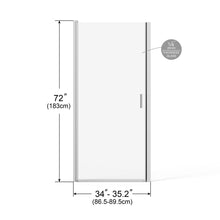 Load image into Gallery viewer, Pivot Shower Door, Tempered Glass, Semi Frameless
