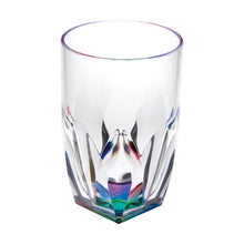 Load image into Gallery viewer, Rainbow Diamond Acrylic Glasses Drinking (Set of 4) Hi Ball 17Oz, Bpa Free Plastic Cocktail Glasses - Clear