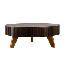 Load image into Gallery viewer, Round Retro Coffee With Solid Wood Legs