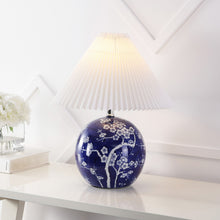 Load image into Gallery viewer, Globe Table Lamp With Cone Shade - Navy Blue