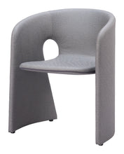 Load image into Gallery viewer, Upholstered In Faux Leather Dining Chair With Arms - Gray