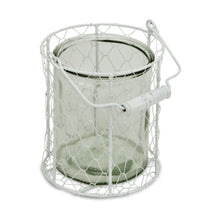 Load image into Gallery viewer, Wire Basket Jar - White / Clear
