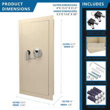 Load image into Gallery viewer, Durable Biometric Wall Safe