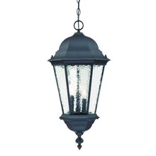 Load image into Gallery viewer, Telfair 3-Light Hanging Light - Matte Black / Blue
