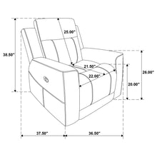 Load image into Gallery viewer, Slater - Upholstered Recliner Chair With Manual Recline - Taupe
