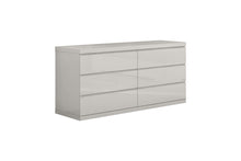 Load image into Gallery viewer, 63" Wood Six Drawer Double Dresser For Bedroom - Gray