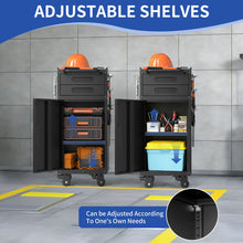 Load image into Gallery viewer, Rolling Tool Cabinet Heavy Duty Garage Storage With Lockable Doors & Drawers