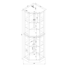 Load image into Gallery viewer, 6 Shelf Corner Curio Display Cabinet With Lights, Mirrors And Adjustable Shelves (E26 Light Bulb Not Included)
