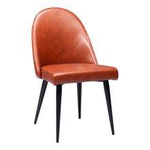 Load image into Gallery viewer, Upholstered Faux Leather Dining Side Chairs (Set of 2) - Brown