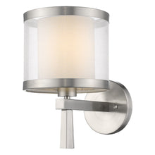 Load image into Gallery viewer, Wall Light With Fabric Shade - White / Silver