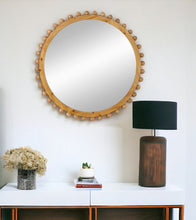 Load image into Gallery viewer, 34" Abstract Framed Accent Mirror - Brown