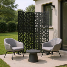 Load image into Gallery viewer, Three Panel Screen Room Divider (720133) - Black