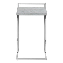 Load image into Gallery viewer, Wood And Metal End Table - Gray / Silver