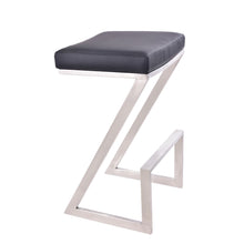 Load image into Gallery viewer, Iron Backless Counter Height Bar Chair - Gray And Silver