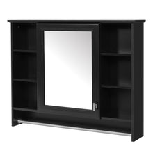 Load image into Gallery viewer, Modern Wall Mounted Mirror Cabinet With Adjustable Shelf, Soft Close Door, And Towel Bar