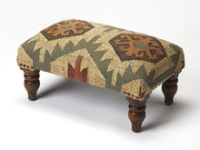 Load image into Gallery viewer, Linen Cocktail Ottoman - Brown